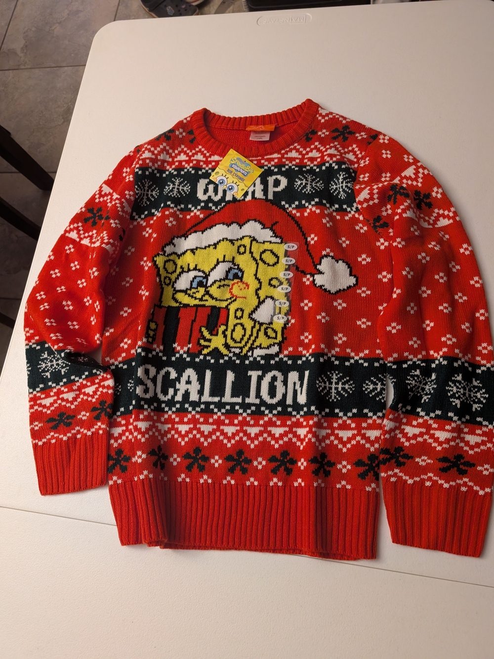 Brand New Spongebob SquarePants Themed Ugly Christmas Sweater